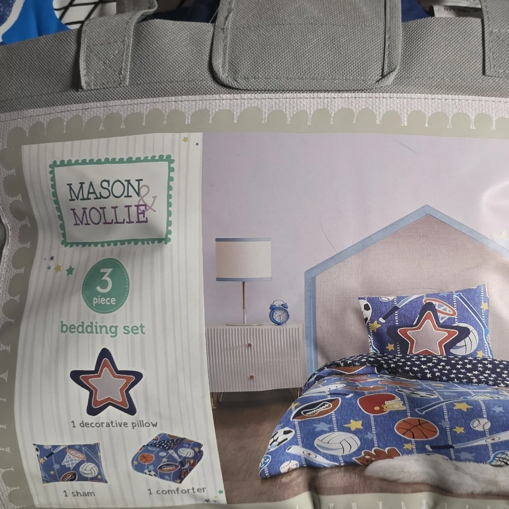 Mason & Mollie Sports 3-piece Bedding Set TWIN/TXL,  NWT